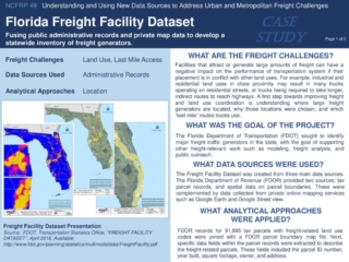 5 - Florida Freight Facility Dataset